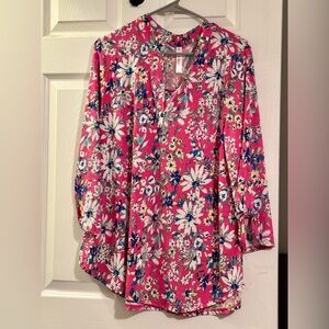 Dear Scarlett Pink Floral Top